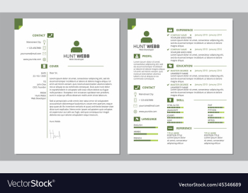 curriculum vitae resume template green clean