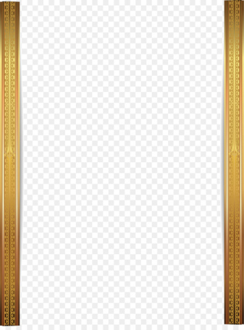 Curtain Angle Square Textile Yellow - Vector painted gold frame 