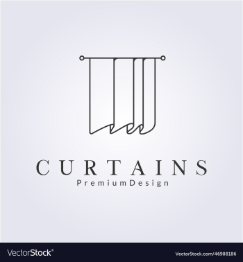 curtains template logo simple symbol curtains template logo simple symbol