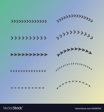 curved and straight arrows elements curved and straight arrows elements