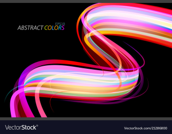 Curved colors vector image Curved colors vector image