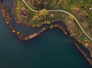 Curvy Shoreline With Gravel Path Curvy Shoreline With Gravel Path