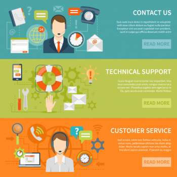 Customer support banners Customer support banners