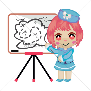 Cute air stewardess as a tour guide Cute air stewardess as a tour guide