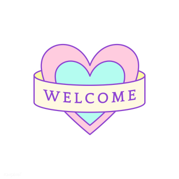 Cute and girly Welcome badge vector | Free stock vector - 512785 Cute and girly Welcome badge vector | Free stock vector - 512785