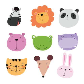 Cute animal icons collection Cute animal icons collection