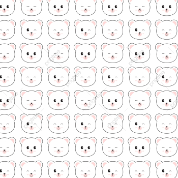 Cute Baby Bear Vector Pattern Background, Bear, Cute, Pattern PNG ...