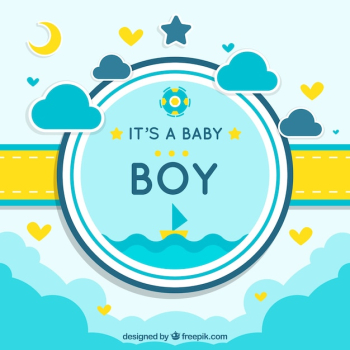 Cute baby boy background in flat style Cute baby boy background in flat style
