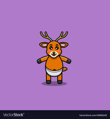 cute baby deer character character mascot icon cute baby deer character character mascot icon