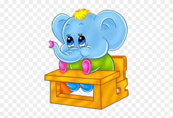 Cute Baby Elephant Sitting At School Desk - Baby Elephant Going To School Cute Baby Elephant Sitting At School Desk - Baby Elephant Going To School