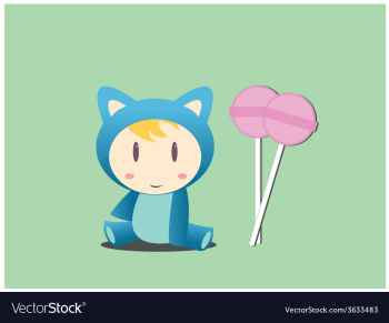 Cute baby vector image Cute baby vector image