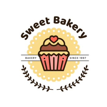 Cute bakery cake logo Free Vector Cute bakery cake logo Free Vector