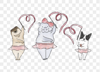 Cute ballerina png animal illustrations | Free PNG - rawpixel Cute ballerina png animal illustrations | Free PNG - rawpixel