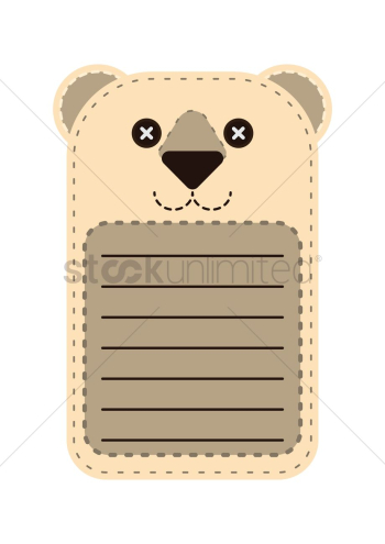 Cute bear note Cute bear note