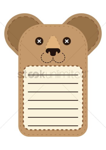 Cute bear note Cute bear note