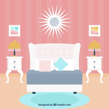 Cute bedroom with pink wall Cute bedroom with pink wall