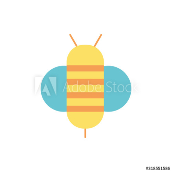 cute bee spring insect icon cute bee spring insect icon