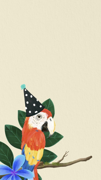 Cute bird iPhone wallpaper, beige | Free Photo Illustration - rawpixel