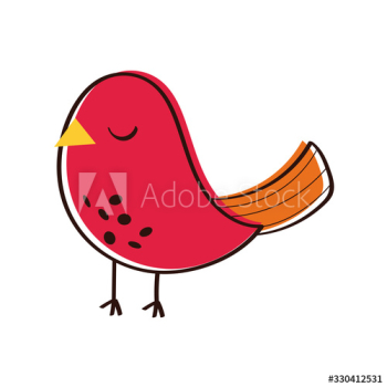 cute bird spring hand draw style cute bird spring hand draw style