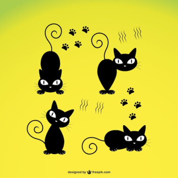 Cute black cat vector Cute black cat vector