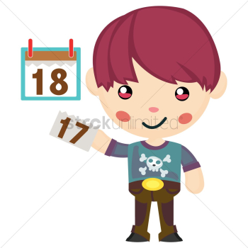 Cute boy counting down the days Cute boy counting down the days