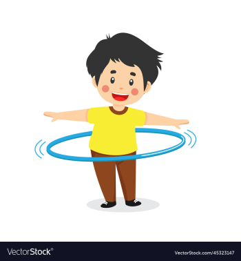 cute boy playing hula hoop cute boy playing hula hoop