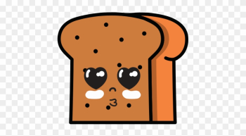 Cute Bread Slice Icon - Food