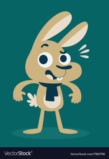 Cute Bunny Surprised vector image Cute Bunny Surprised vector image