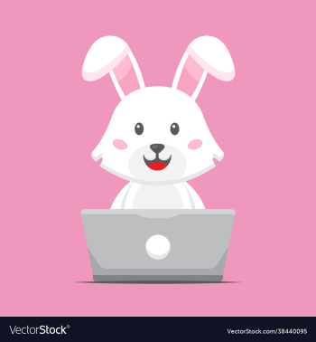 cute carrot working with laptop cute carrot working with laptop