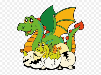 Cute Cartoon Dragon Clip Art - Cartoon Baby Dragon In Egg