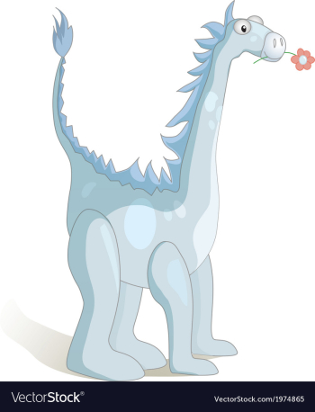 Cute cartoon dragon vector image Cute cartoon dragon vector image