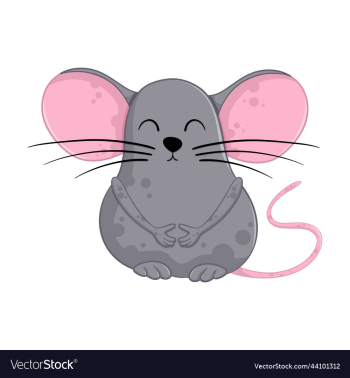 cute cartoon grey mouse funny isolated cute cartoon grey mouse funny isolated
