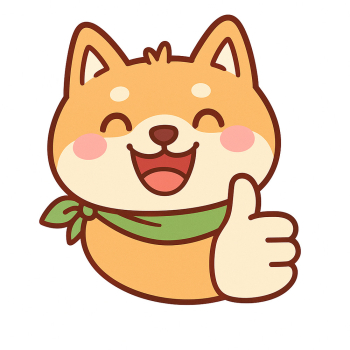 Cute Cartoon Shiba Inu Giving Thumbs Up Cute Cartoon Shiba Inu Giving Thumbs Up