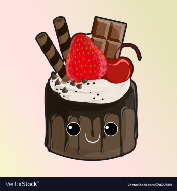cute cartoon strawberry shortcake