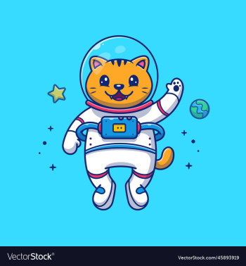 cute cat astronaut flying in space cartoon cute cat astronaut flying in space cartoon