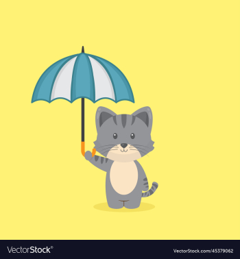 cute cat holding umbrella cute cat holding umbrella
