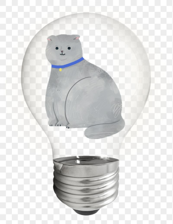 Cute cat png sticker, light | Free PNG - rawpixel