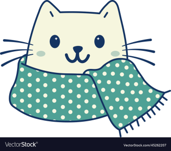 cute cat with winter scarf cute cat with winter scarf