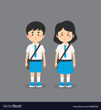cute character wearing school uniform cute character wearing school uniform