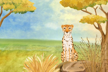 Cute cheetah background, blue sky | Free Photo Illustration - rawpixel Cute cheetah background, blue sky | Free Photo Illustration - rawpixel
