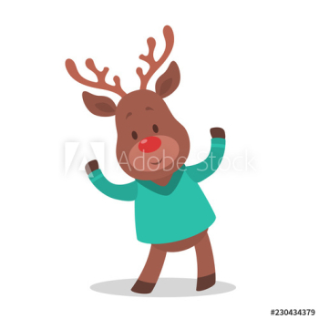 Cute christmas brown reindeer Cute christmas brown reindeer