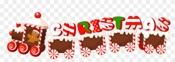 Cute Christmas Clipart - Merry Christmas Round Ornament