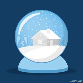 Cute christmas snow globe icon Cute christmas snow globe icon