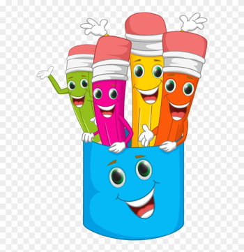 Cute Clip Art - Funny Cartoon Pencil