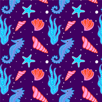 Cute Coral Sea Pattern Cute Coral Sea Pattern