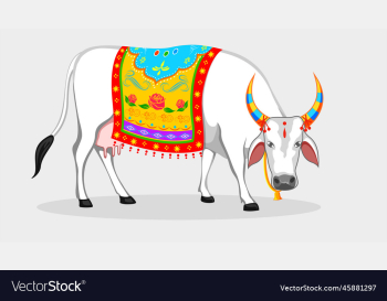 cute cow isolated on white background