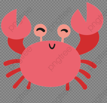 Cute Crab Material, Cute Clipart, Red, Cartoon PNG Transparent ...