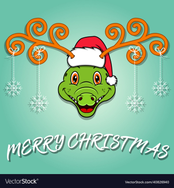 cute crocodile head cartoon christmas card cute crocodile head cartoon christmas card