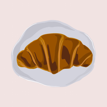 Cute croissant clipart, aesthetic food | Free Vector Illustration - rawpixel