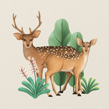 Cute deer, beige design, animal | Free Photo Illustration - rawpixel Cute deer, beige design, animal | Free Photo Illustration - rawpixel